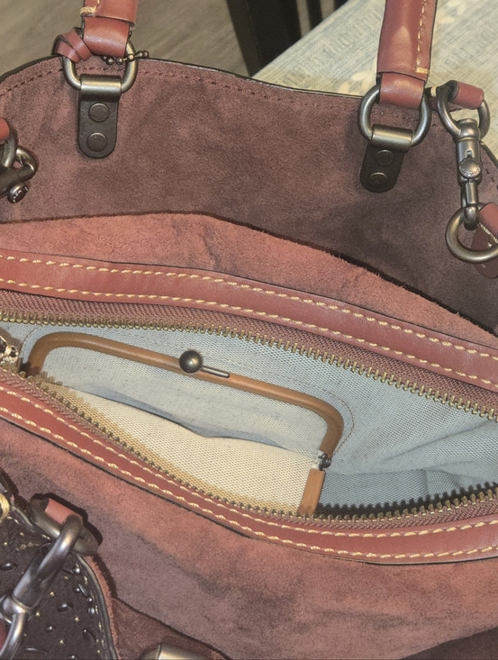 Coach ROGUE 30 Oxblood With Rivets - Picture 15 of 16